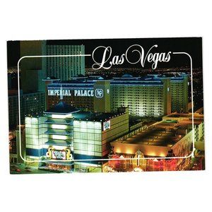 Vintage Postcard Imperial Palace Night Lights Nevada Gambling LV 136 Collector